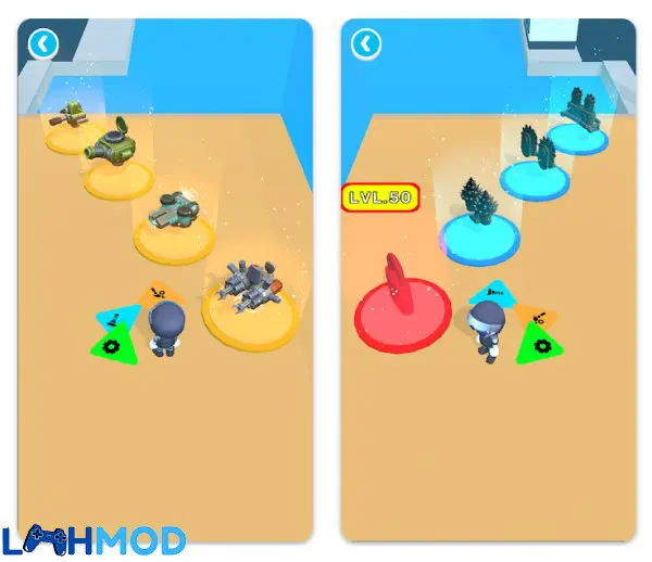 Ảnh 2 của Tank Craft 3D MOD APK 0.2.0 (Vô hạn xu) Android iOS Nhiều mẫu xe tăng đa dạng sẵn sàng tùy chỉnh trong Tank Craft 3D