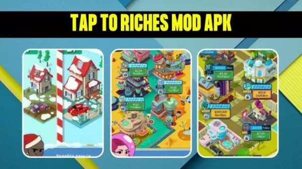 Ảnh 4 của Tải trò chơi Taps to Riches MOD APK 2.84 (vô hạn tiền) cho Android iOs Màn hình tổng quan thành phố và các chỉ số tài chính trong Taps to Riches