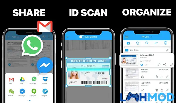 Ảnh 4 của Tải TapScanner MOD APK 2.7.38 (Mở Khóa Pro) cho Android iOS Giao diện TapScanner hiển thị tài liệu đã quét với các công cụ chỉnh sửa và chia sẻ