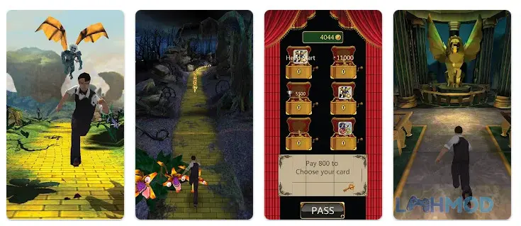 Ảnh 2 của Tải Temple 3D Endless Run Apk 1.1 cho Android iOs Cảnh nhân vật chính chạy trong môi trường rừng rậm với chướng ngại vật