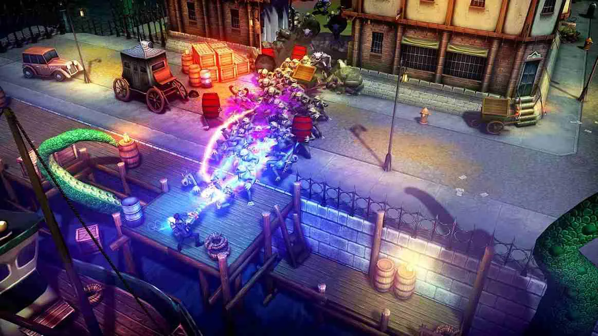 Ảnh 3 của Tải game Tesla Force Mod APK 1.04 (Mở Khoá) Giao diện chọn vũ khí trong Tesla Force Mod