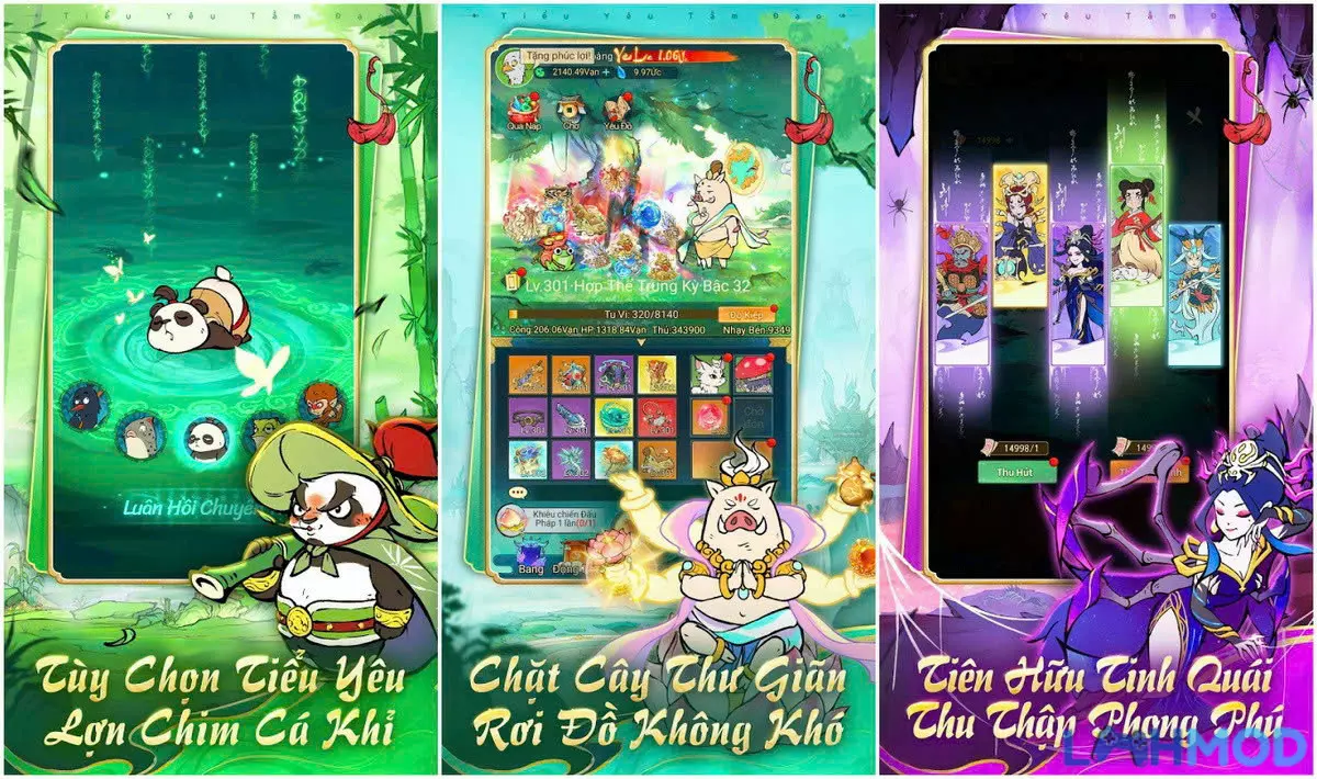 Ảnh 2 của Tải Hack Tiểu Yêu Tầm Đạo MOD APK (Vô Hạn Tiền, Ngọc, Speed x10) v2.8.00 Tùy chọn với đa dạng tiểu yêu trong Hack Tiểu Yêu Tầm Đạo