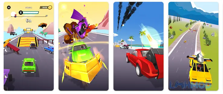 Ảnh 2 của Tải Timeshift Race Apk 1.1.12 cho Android iOs Một chiếc xe đua đang lướt trên đường trong Timeshift Race