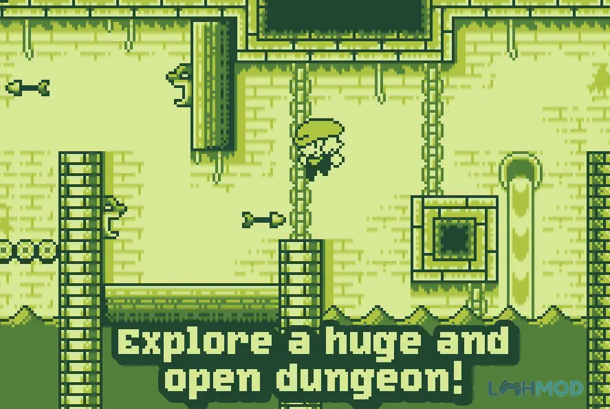 Ảnh 3 của Tải Tiny Dangerous Dungeons Apk 1.3.2 cho Android iOs Cảnh gameplay Tiny Dangerous Dungeons với Timmy nhảy qua chướng ngại vật