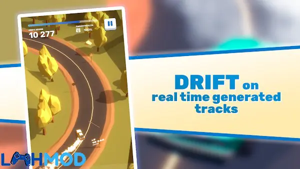 Ảnh 3 của Tofu Drifter MOD APK 1.3.10 (Vô hạn tiền) Android iOS Mô tả hình ảnh liên quan đến giao hàng đậu phụ, có thể là xe tải nhỏ hoặc hộp đậu phụ