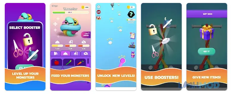 Ảnh 1 của Tải Untangle Tangle Rope Master Mod Apk 41.9.0 (Vô hạn tiền) cho Android iOs Giao diện game Untangle Tangle Rope Master Mod với nhiều sợi dây rối