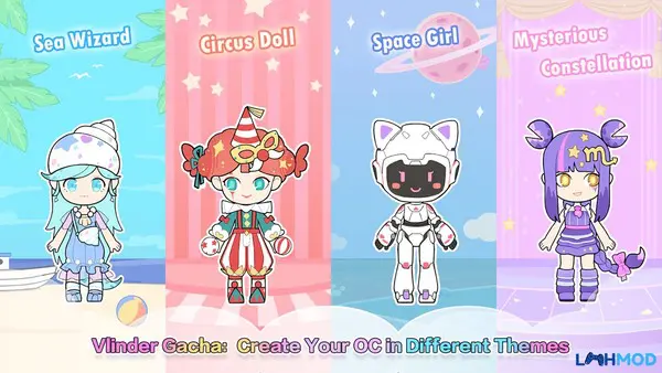 Ảnh 2 của Vlinder Gacha: Dress up games Mod Apk 2.6.0 (Mod tiền) Nhân vật trong Vlinder Gacha: Dress up games