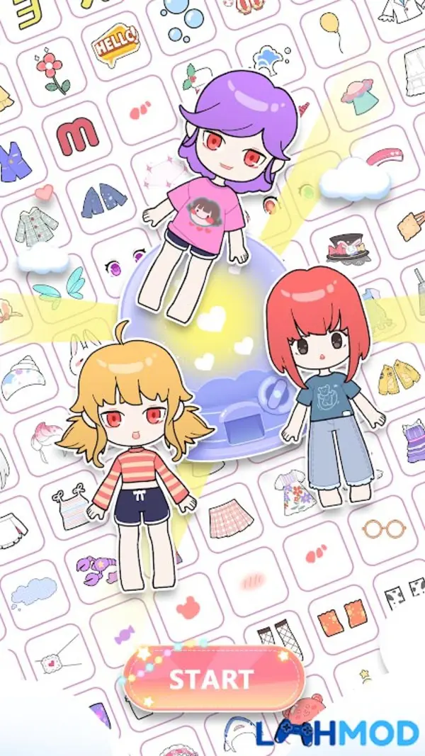 Ảnh 3 của Vlinder Gacha: Dress up games Mod Apk 2.6.0 (Mod tiền) Giao diện Vlinder Gacha: Dress up games