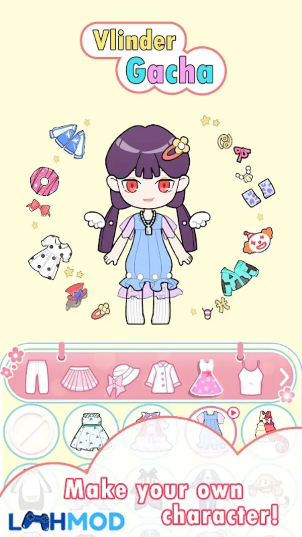 Ảnh 4 của Vlinder Gacha: Dress up games Mod Apk 2.6.0 (Mod tiền) Câu hỏi thường gặp về Vlinder Gacha: Dress up games