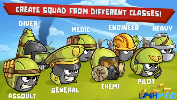 Ảnh 1 của Tải Warlings 2: Total Armageddon MOD APK 2.2.3 (MOD Vô hạn tiền) cho Android iOS Giao diện chiến đấu trong Warlings 2: Total Armageddon, hiển thị các đơn vị quân