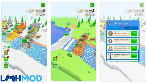 Ảnh 2 của Tải Water Power APK 1.2.1 cho Android iOS Mô tả một hệ thống đường ống phức tạp đang được xây dựng trong game Water Power