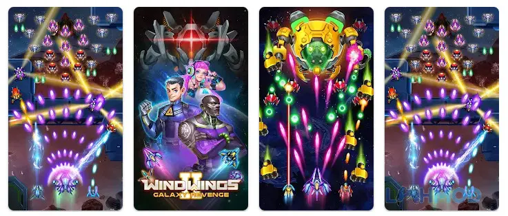 Ảnh 4 của Tải WindWings 2 Galaxy Revenge Mod Apk 0.0.84 (Vô Hạn Tiền) cho Android iOs Giao diện tùy chỉnh phi thuyền với nhiều bộ phận khác nhau để lựa chọn