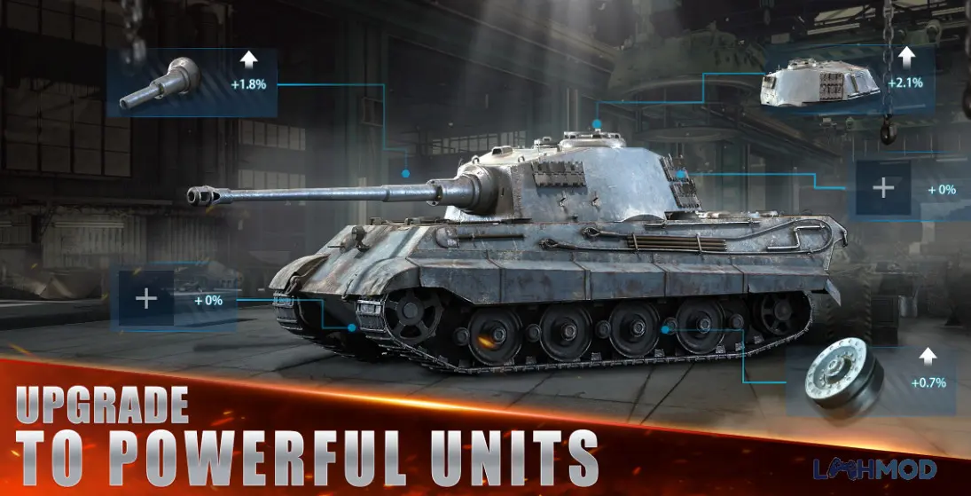 Ảnh 6 của Tải World War 2 Strategy Battle Mod Apk 376 (Vô Hạn Tiền) cho Android iOs Màn hình hiển thị kết quả trận đấu trong World War 2 Strategy Battle