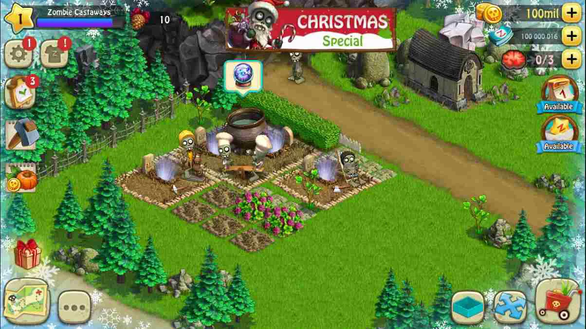 Ảnh 2 của Tải game Zombie Castaways Mod APK 4.41.1 (Menu, Vô Hạn Tiền) Nhân vật Zombie chăm chỉ làm việc