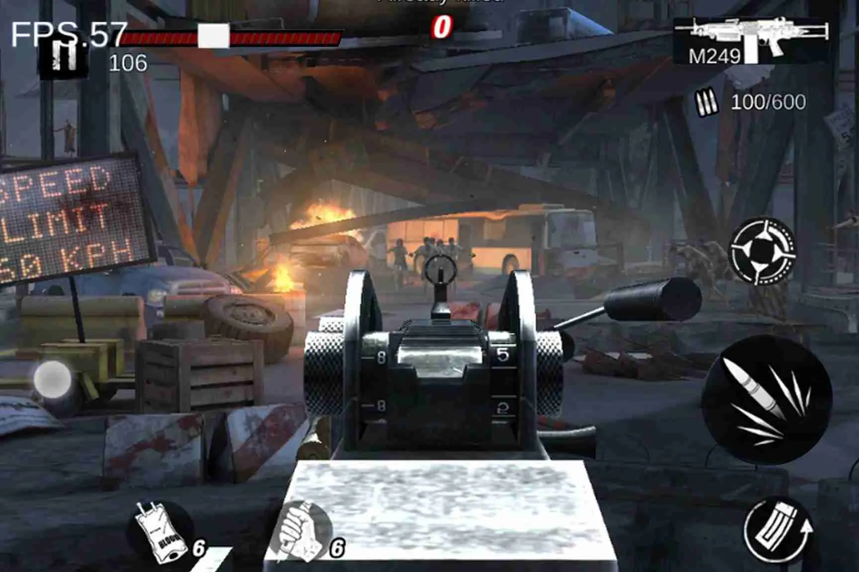 Ảnh 2 của Tải game Zombie Frontier 4 Mod APK 1.4.0 (Bất Tử, Vô Hạn Đạn) Cảnh người chơi đối mặt với lũ zombie đa dạng trong Zombie Frontier 4 Mod