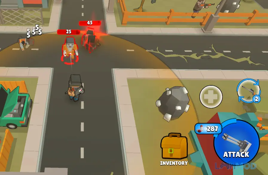 Ảnh 2 của Tải Zombie Island Survival RPG Apk 1.0.2 cho Android iOs Người chơi đang thu thập tài nguyên trong môi trường hoang tàn