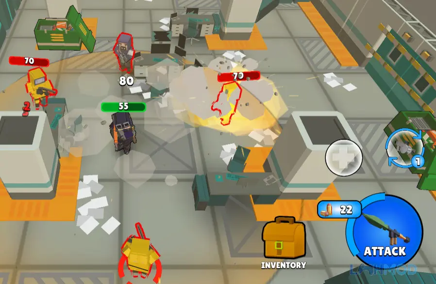 Ảnh 3 của Tải Zombie Island Survival RPG Apk 1.0.2 cho Android iOs Người chơi đang chiến đấu với nhiều zombie cùng lúc