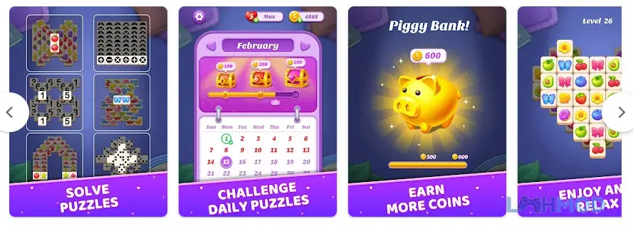 Ảnh 3 của Tải 3 Tiles Match Mod Apk 0.1.0 (Vô hạn Boosters) cho Android iOs Người chơi đang trải nghiệm giao diện game 3 Tiles Match Mod