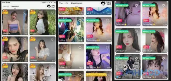 Ảnh 4 của Tải 567 Live Apk 1.0 cho Android iOS Giao diện người dùng của 567 Live với tông màu hồng và trắng