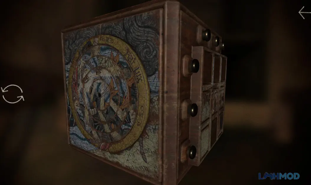 Ảnh 4 của Tải 911 Cannibal Apk 1.0.0 cho Android iOs Một khối hộp câu đố phức tạp với nhiều chi tiết chạm khắc, cần sự giải mã trong 911 Cannibal