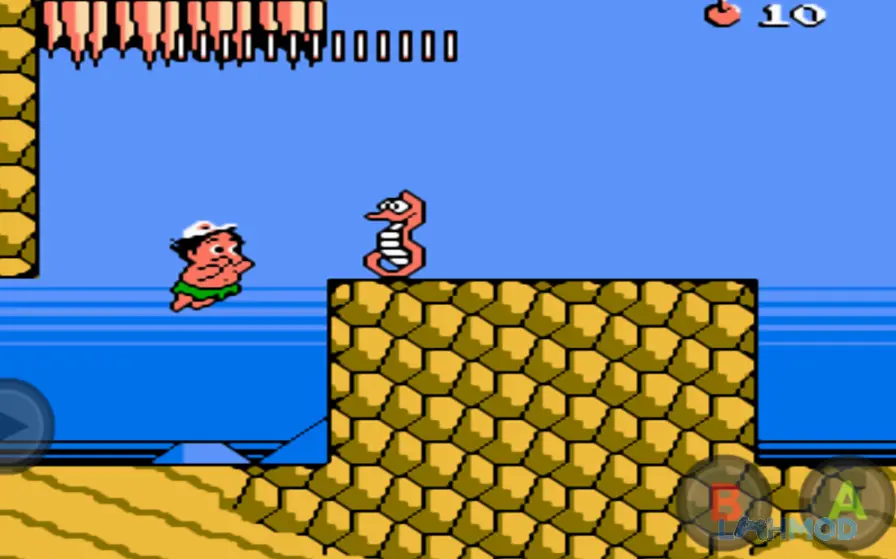 Ảnh 3 của Tải Adventure Island 3 Apk 2.1.1 cho Android iOs Master Higgins trên thuyền cao su đối đầu quái vật biển