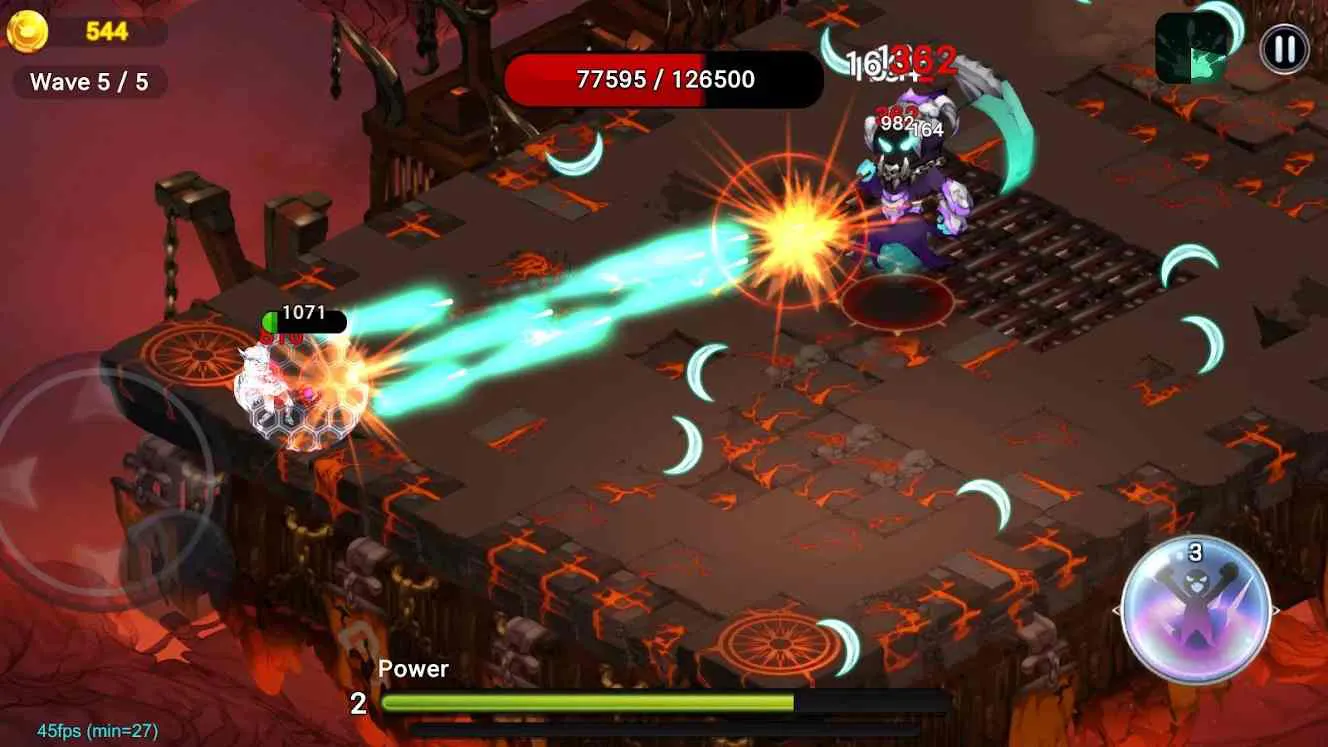 Ảnh 4 của Tải game Angel Saga Mod APK 1.87 (Mega Menu) Giao diện chọn kỹ năng và nâng cấp trong Angel Saga Mod