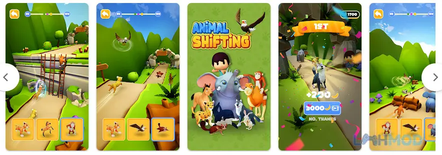Ảnh 3 của Tải Animal Shifting Transform Run Apk 1.0.4 cho Android iOs Đồ họa sống động và các chướng ngại vật đa dạng trong Animal Shifting Transform Run