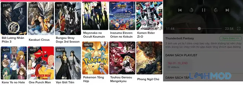 Ảnh 3 của Tải ứng dụng Anime TV Apk 2.3 cho Android iOs Các tùy chọn phát video và chất lượng trong Anime TV