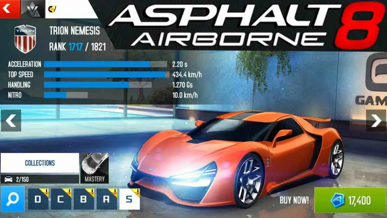 Ảnh 2 của Tải Asphalt 8 Mod APK (Vô Hạn Tiền, Free Mua Sắm) 8.1.0h Cảnh đua xe Asphalt 8 Mod đầy kịch tính với siêu xe và hiệu ứng đồ họa ấn tượng