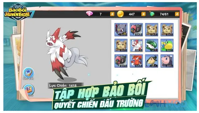Ảnh 1 của Tải Bảo Bối Huyền Thoại Apk 2.0.99.153474 cho Android iOs Alt text mô tả cảnh Pokemon đang giao chiến với nhau trong một trận đấu