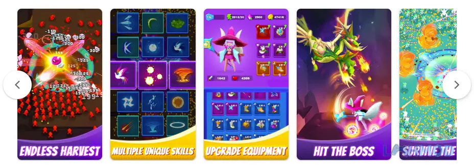 Ảnh 3 của Tải Bất Toán Anh Hùng Mod Apk 1.21.0 (MOD Menu, Tiền, Bất Tử, Exp) cho Android iOs Nhân vật chính đang chiến đấu chống lại đàn quái vật trong Bất Toán Anh Hùng Mod