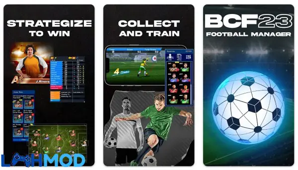 Ảnh 3 của Tải BCF23: Football Manager APK 0.9.10 cho Android iOS Cầu thủ trên sân trong trận đấu BCF23: Football Manager