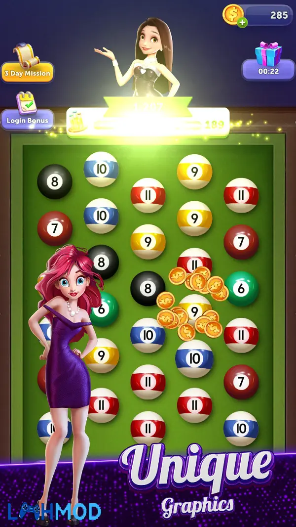 Ảnh 3 của Tải game Billiards Connect Apk 1.0.5 cho Android, IOS Bàn chơi Billiards Connect với những đường kết nối các quả bi-a