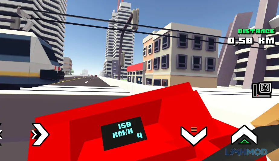 Ảnh 2 của Tải Blocky Moto Racing Bike Rider Apk 1.40 cho Android iOs Người chơi điều khiển xe máy vượt qua các chướng ngại vật trong thành phố