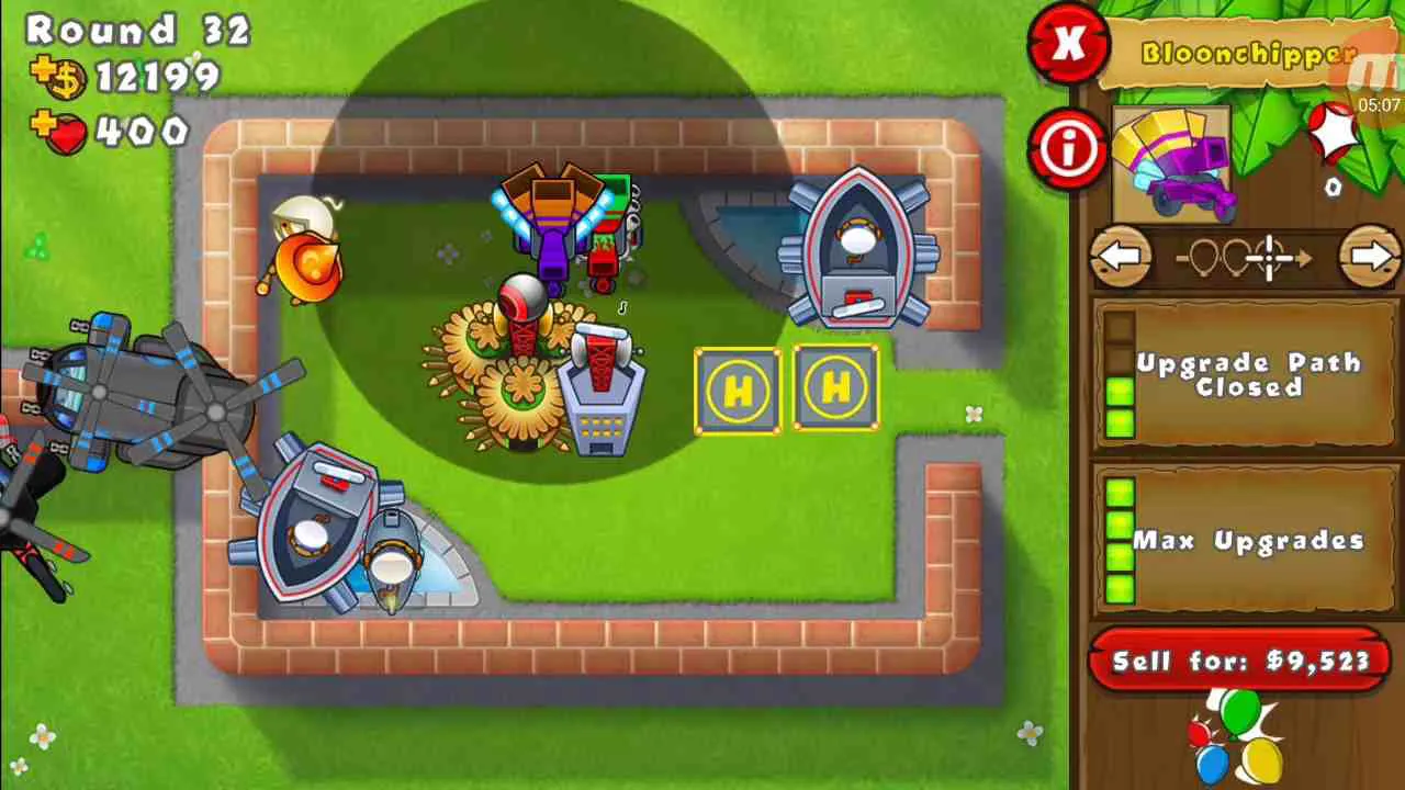 Ảnh 2 của Bloons TD 5 Mod APK v4.5 (Menu, Vô Hạn Tiền, Mở Khóa) Lối chơi Bloons TD 5 Mod