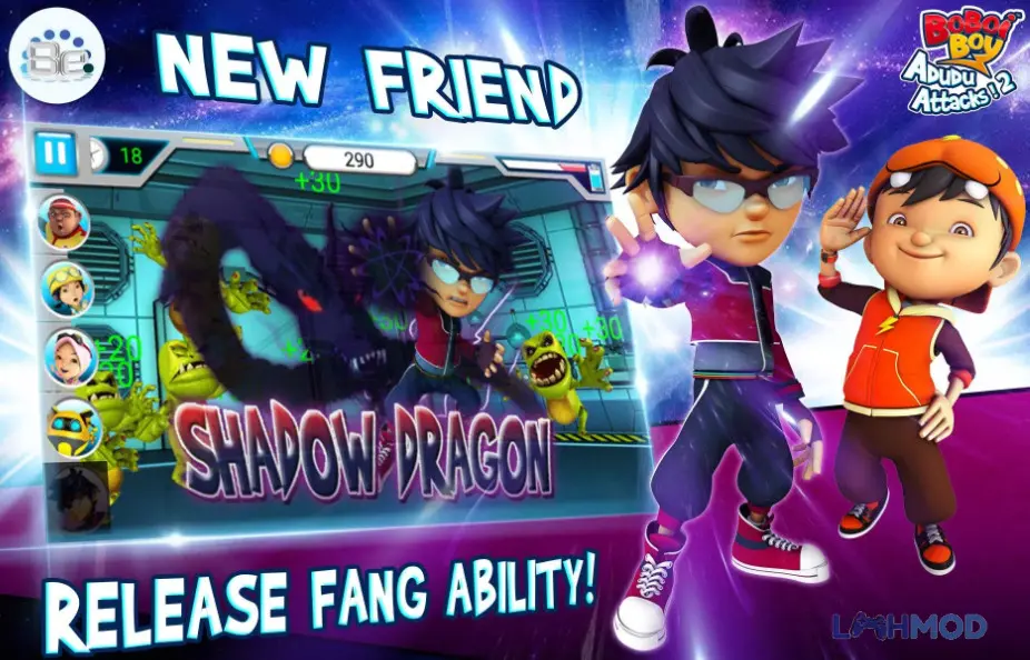 Ảnh 3 của Tải BoBoiBoy Adudu Attacks 2 Apk 2.97 cho Android iOs Cảnh chiến đấu kịch tính với BoBoiBoy và đồng đội chống lại Adudu