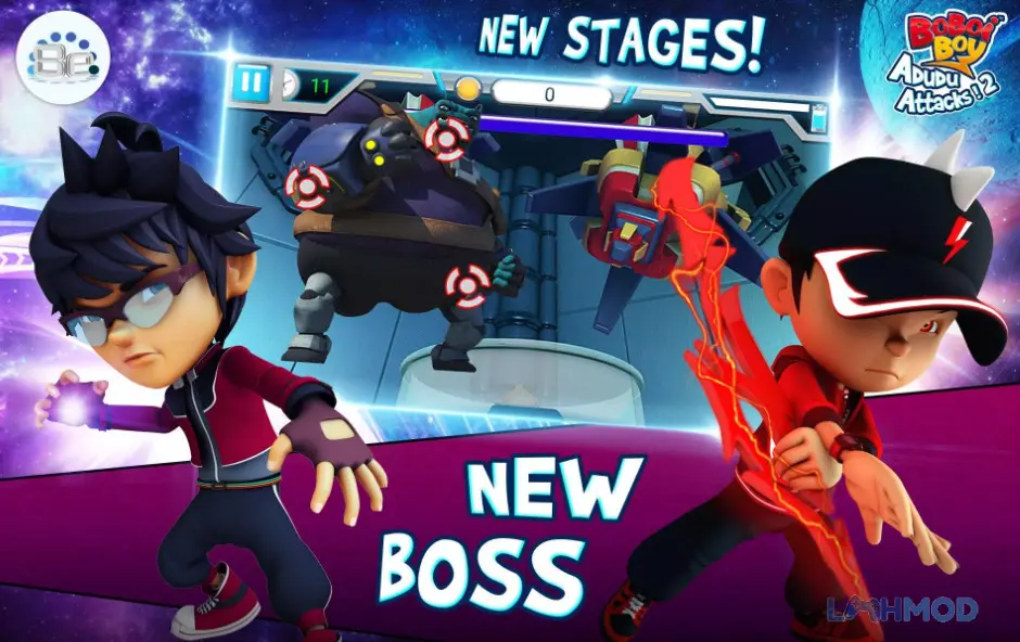 Ảnh 4 của Tải BoBoiBoy Adudu Attacks 2 Apk 2.97 cho Android iOs Màn hình nâng cấp sức mạnh nhân vật trong game