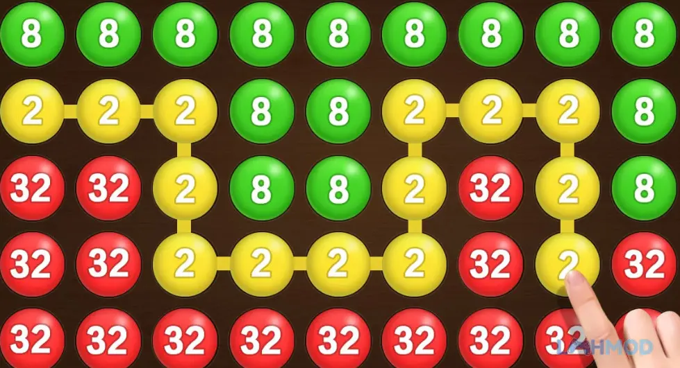 Ảnh 2 của Tải Bubble Pop-2048 puzzle Apk 3.4 cho Android iOs Giao diện chơi game Bubble Pop-2048 với các bong bóng số