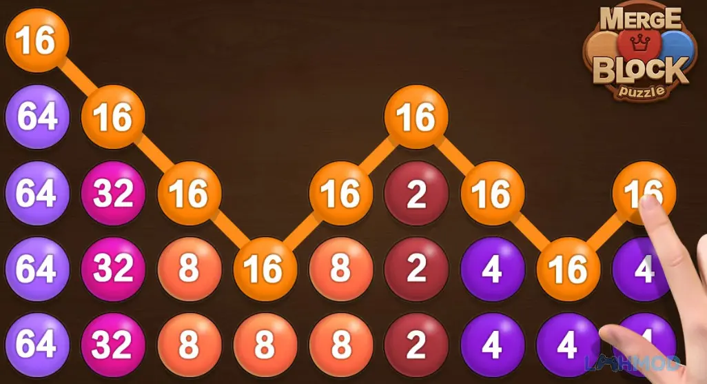 Ảnh 3 của Tải Bubble Pop-2048 puzzle Apk 3.4 cho Android iOs Cận cảnh giao diện game Bubble Pop-2048 với các viên bi đầy màu sắc