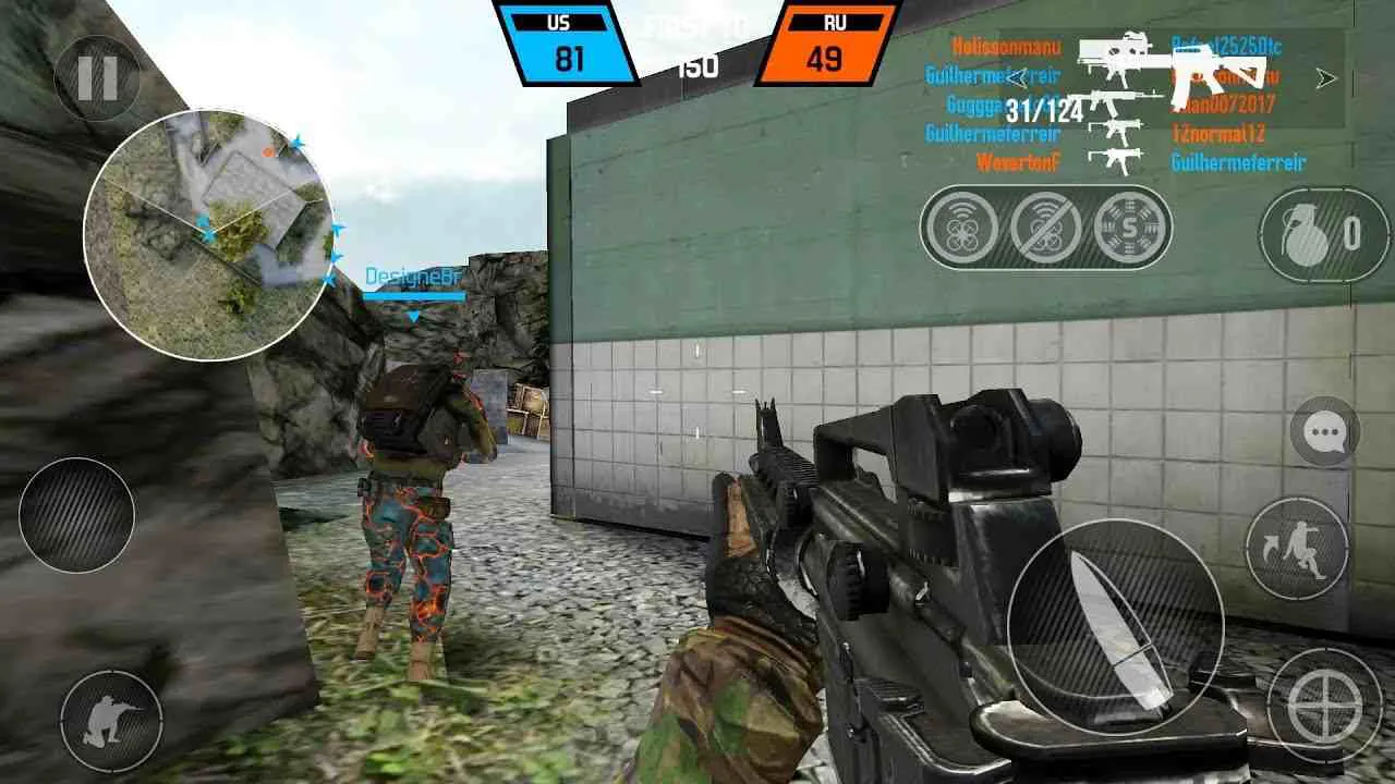 Ảnh 4 của Tải game Bullet Force Mod APK 1.88.0 (Menu, Vô Hạn Đạn) Giao diện chọn chế độ chơi trực tuyến của Bullet Force Mod
