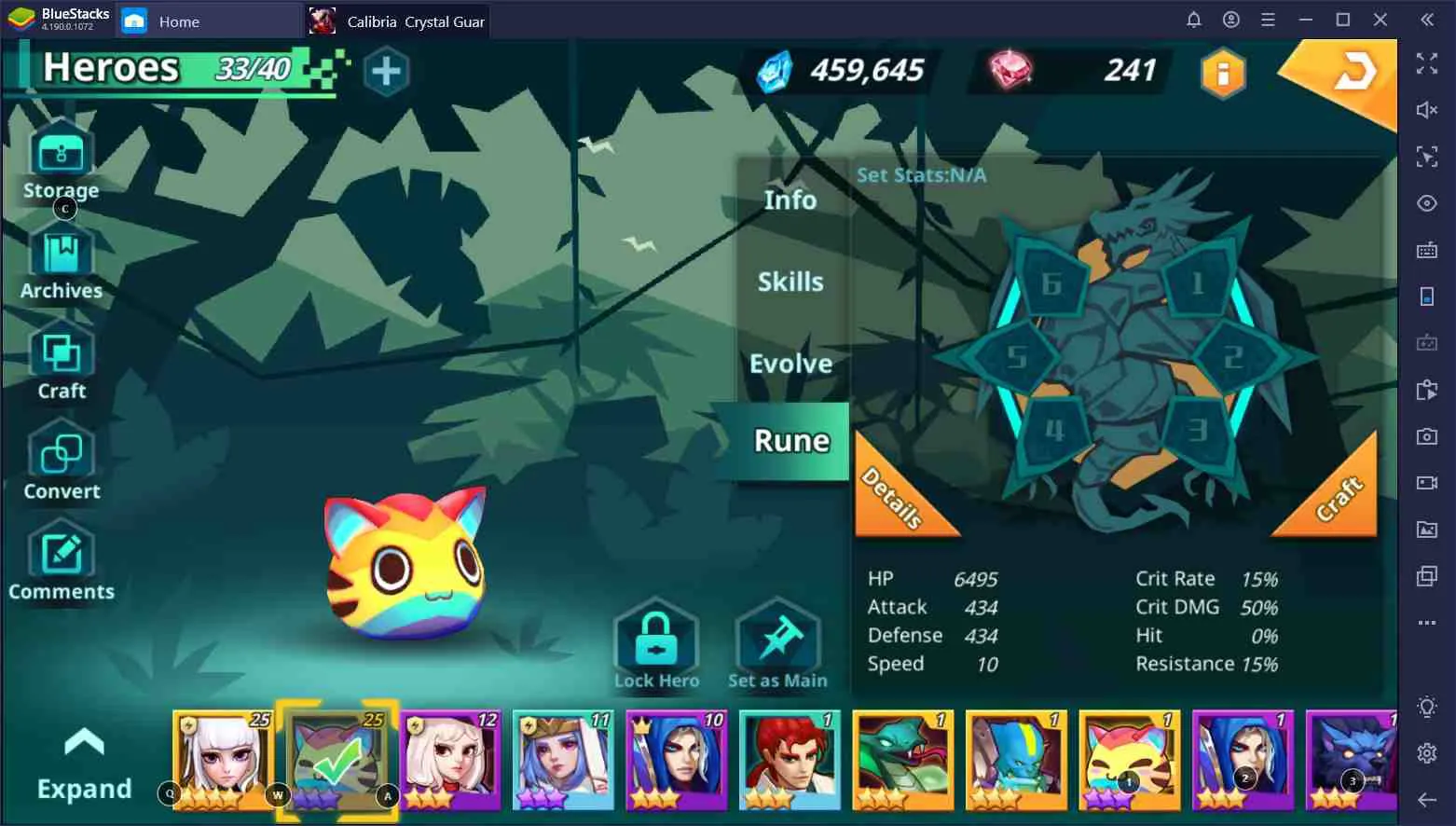 Ảnh 5 của Calibria: Crystal Guardians Mod APK 2.2.11 (Menu, Bất tử, Sát thương) Cảnh chiến đấu với quái vật và boss trong Calibria: Crystal Guardians Mod
