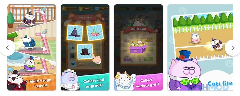 Ảnh 2 của Tải Cat Run-Kitty Rush Mod Apk 0.3.4 (Mua sắm miễn phí) cho Android iOs Chú mèo đang thực hiện một cú nhảy vượt chướng ngại vật trong Cat Run-Kitty Rush