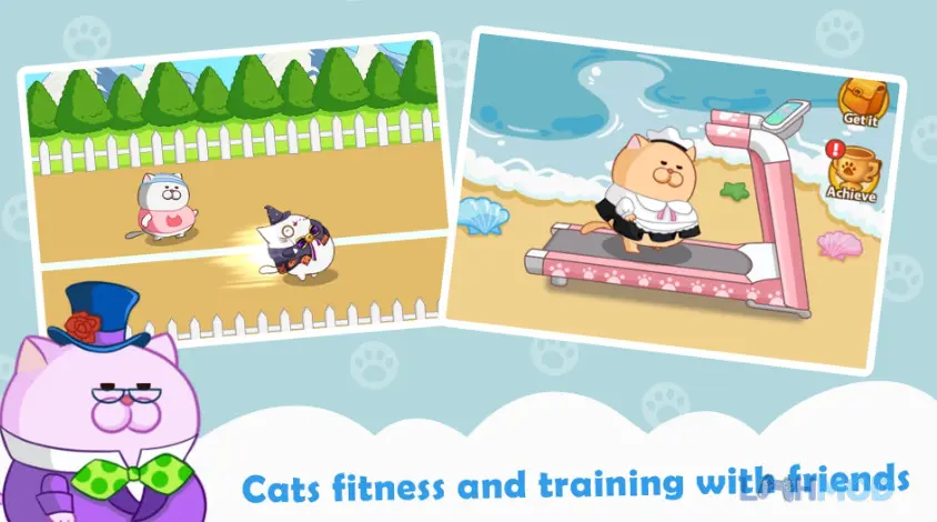 Ảnh 4 của Tải Cat Run-Kitty Rush Mod Apk 0.3.4 (Mua sắm miễn phí) cho Android iOs Màn hình giao diện game Cat Run-Kitty Rush với nhiều tùy chọn