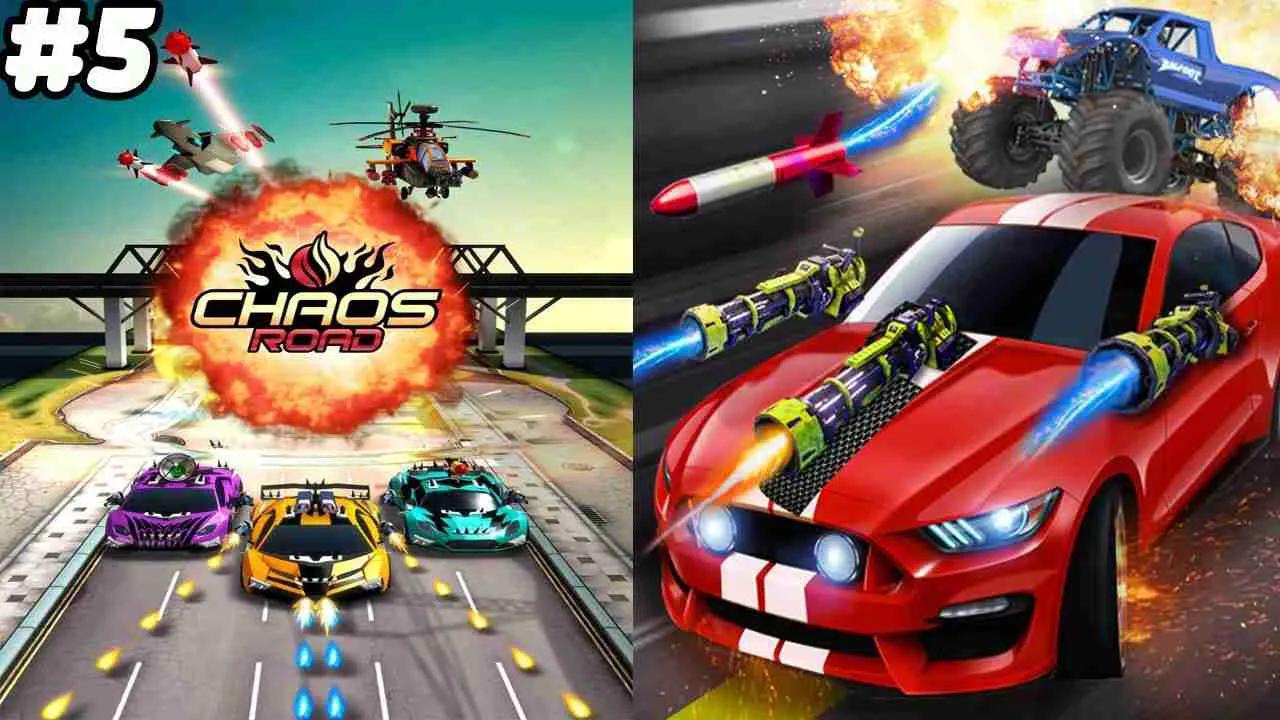 Ảnh 4 của Tải game Chaos Road Mod APK v5.12.7 (Menu, Bất tử, Vô Hạn Tiền) Hiệu ứng chiến đấu và cháy nổ trong Chaos Road Mod