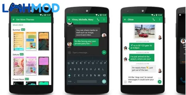 Ảnh 3 của Chomp SMS MOD APK 8.58 (Mở khóa Pro) cho Android iOS Màn hình cài đặt tùy chỉnh của ứng dụng Chomp SMS