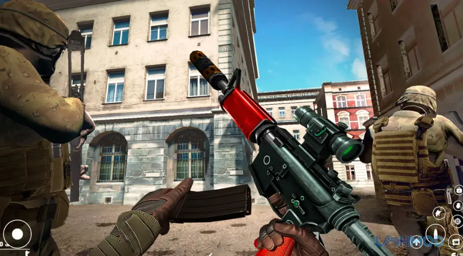 Ảnh 3 của Tải Command Strike Mod Apk 1.2.3 (Unlimited Gold, God Mode) cho Android iOs Giao diện điều khiển đơn giản và trực quan khi chơi Command Strike FPS offline