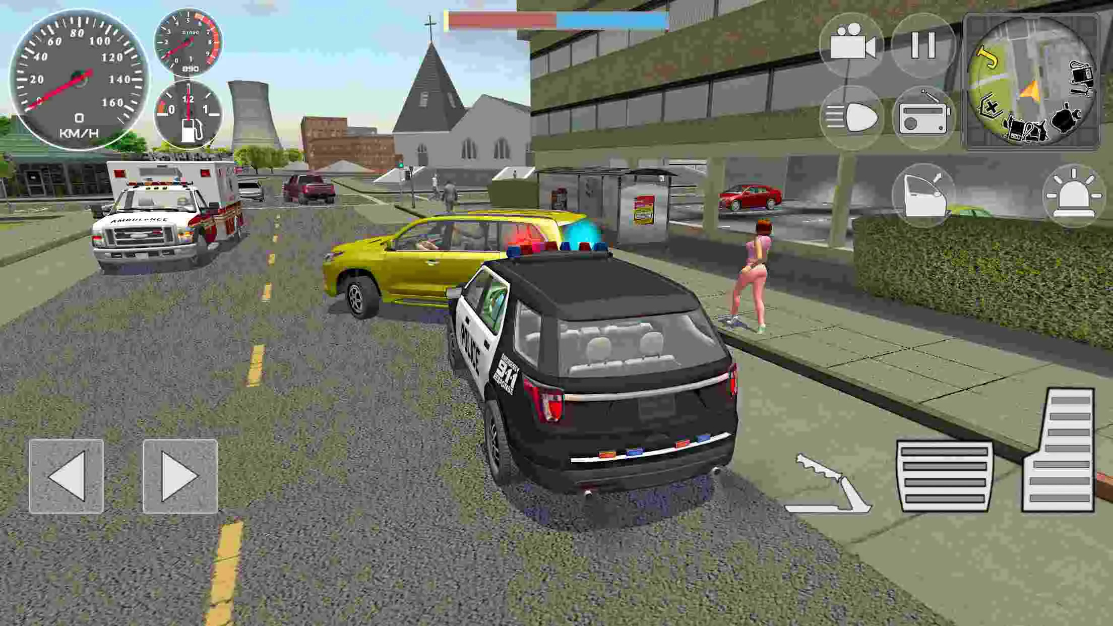 Ảnh 3 của Cop Duty Police Car Simulator Mod APK 1.98 (Menu, Vô hạn tiền) Cảnh sát trong trang bị đầy đủ đang sẵn sàng chiến đấu
