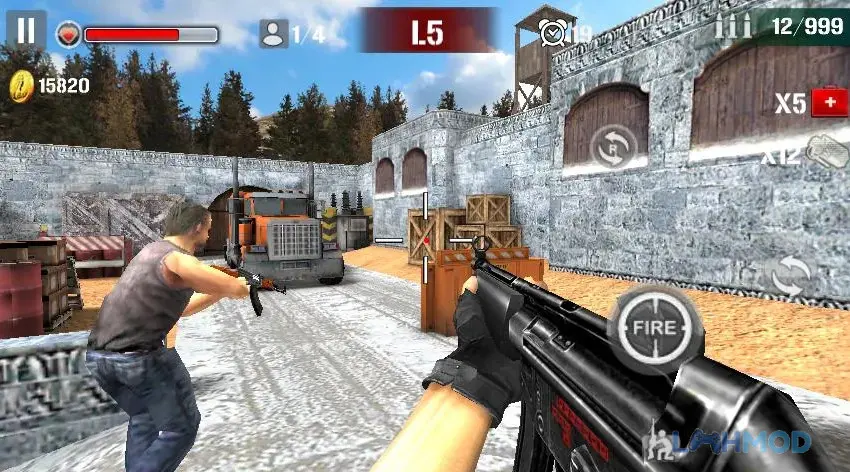 Ảnh 2 của Tải Counter Terrorist Shoot Killer Mod Apk 2.0.4 (Vô Hạn Tiền) cho Android iOs Một cảnh giao tranh dữ dội trong game Counter Terrorist Shoot Killer