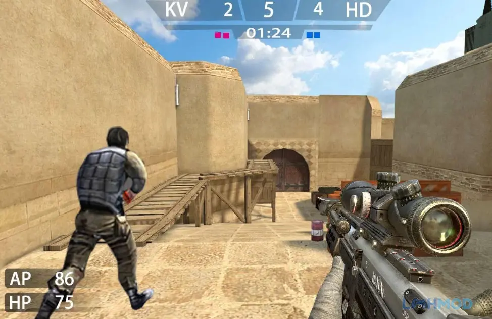 Ảnh 3 của Tải Counter Terrorist Shoot Killer Mod Apk 2.0.4 (Vô Hạn Tiền) cho Android iOs Đặc vụ Counter Terrorist đang ngắm bắn mục tiêu