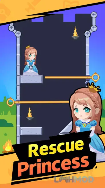 Ảnh 2 của Tải Crazy Hero Apk 1.3.4 cho Android iOs Cảnh một anh hùng đang đối mặt với quái vật trong mê cung